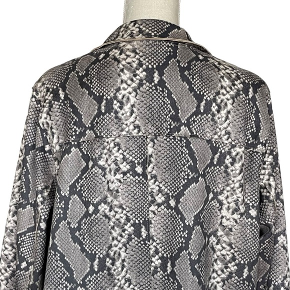 Premise Faux Suede Leather Python Snake Print Jacket Coat Women’s Size 1X - Picture 5 of 8